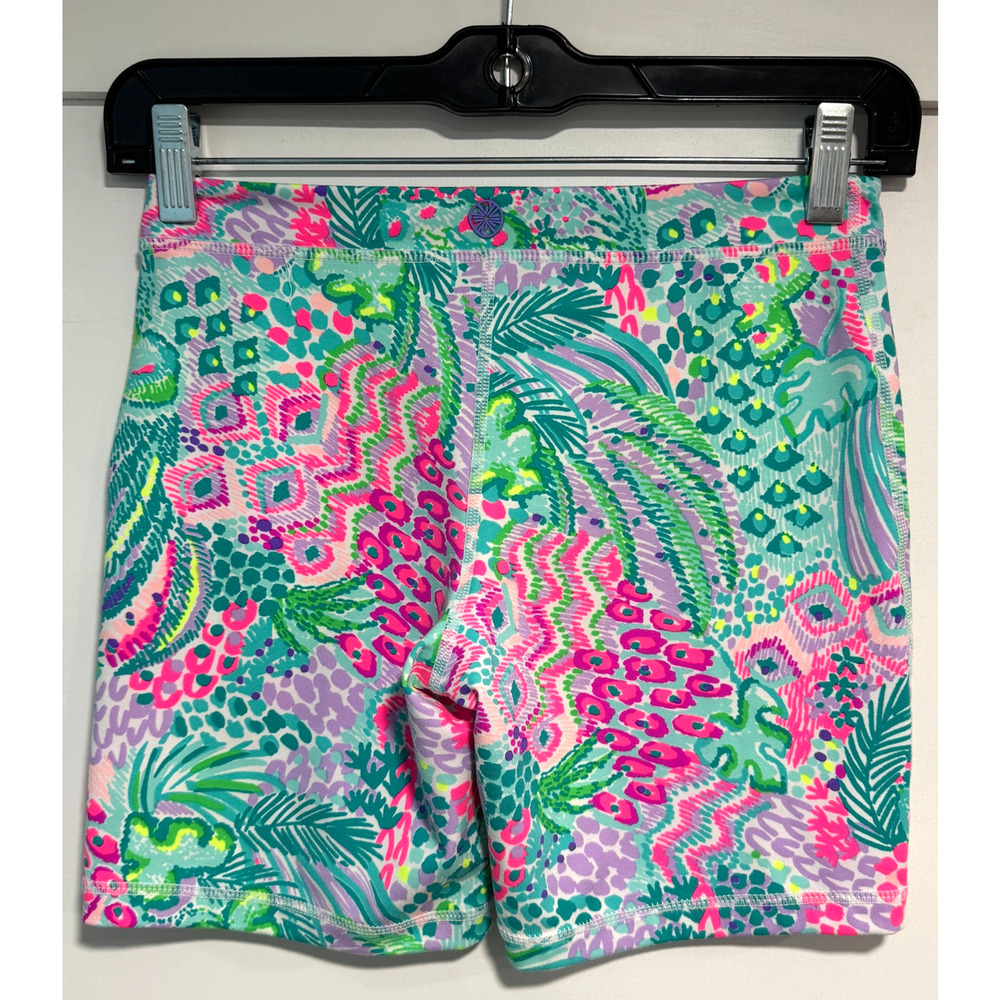 Lilly Pulitzer LUXLETIC Weekender Bike Shorts Floral Print Kids Size XL - Picture 3 of 5